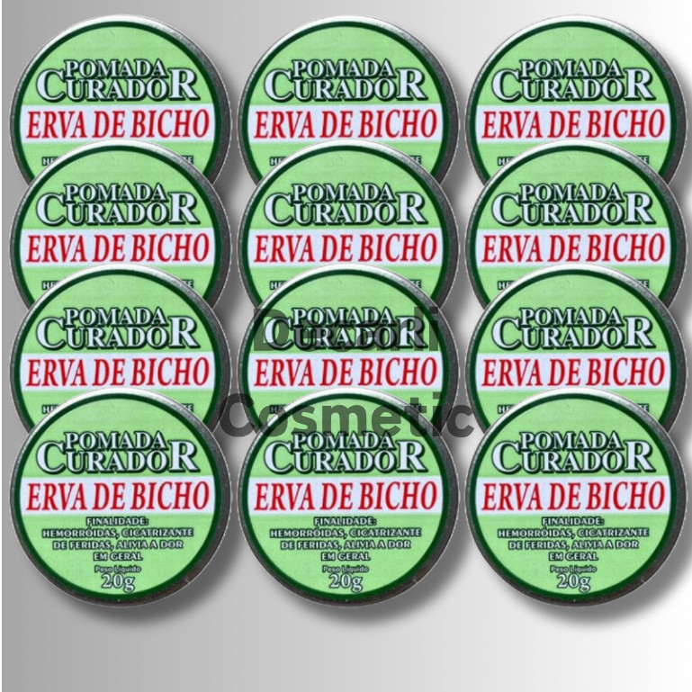 12 UN Pomada Erva De Bicho 20g - Curador em Oferta na Shopee
