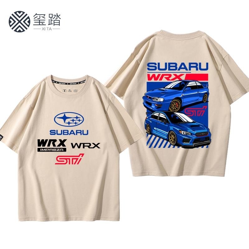 Clássico SUBARU WRX STI Padrão De Carro Impresso 100 % Algodão Camiseta JDM Modificado Corrida Masculino Macio Premium M