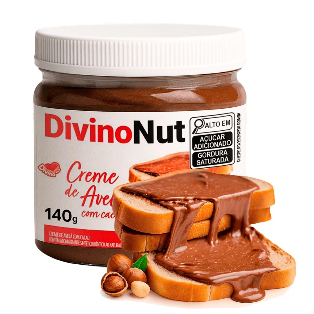 Creme de Avelã com Cacau 140g - DivinoNut