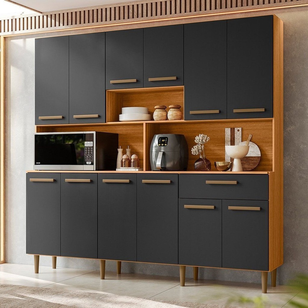 Armário para Cozinha 12 Portas 1 Gaveta Clarice em Oferta na Shopee