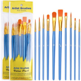 Kit com Pincéis artísticos para pintura cerdas macias - Aquarela, Guache, Óleo, Acrílica em Oferta na Shopee