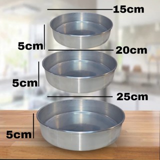 Kit 3 Assadeiras de Alumínio Redondas 15x5cm | 20x5cm | 25x5cm em Oferta na Shopee