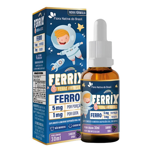 Suplemento Ferrix Kids Uva (5mg) 30ml - Flora Nativa em Oferta na Shopee