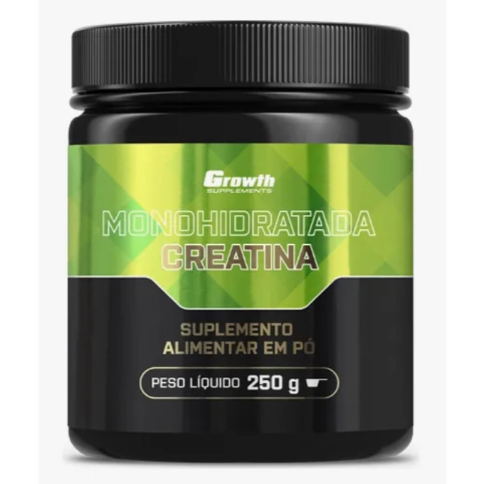 Creatina Monohidratada Growth Supplements 250g Sem Sabor Em Pó