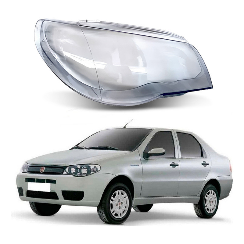 Lente Farol Dianteiro Direito Fiat Siena 1.0 2004 A 2012