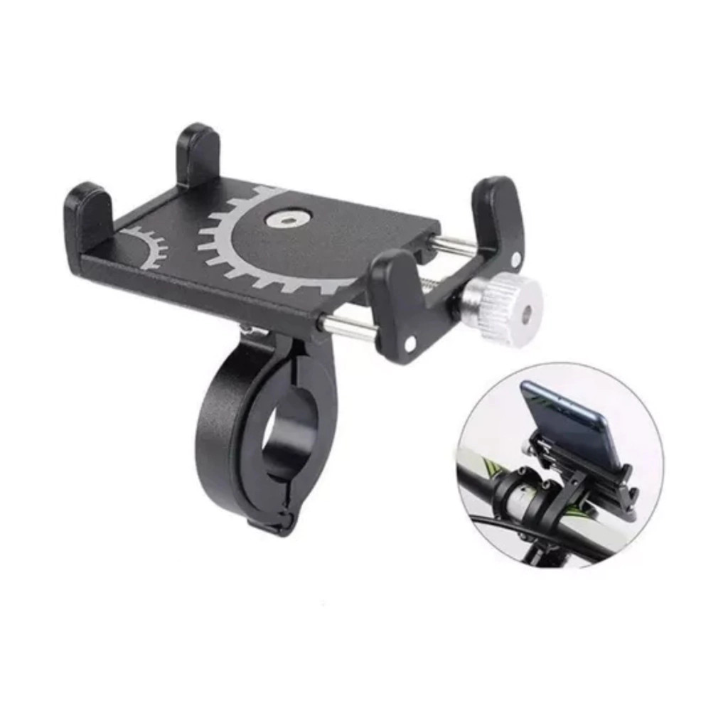 SUPORTE CELULAR  P/ GUIDÃO ALUMINIO (TOMATE) MOTO-BICICLETA - JY-7591