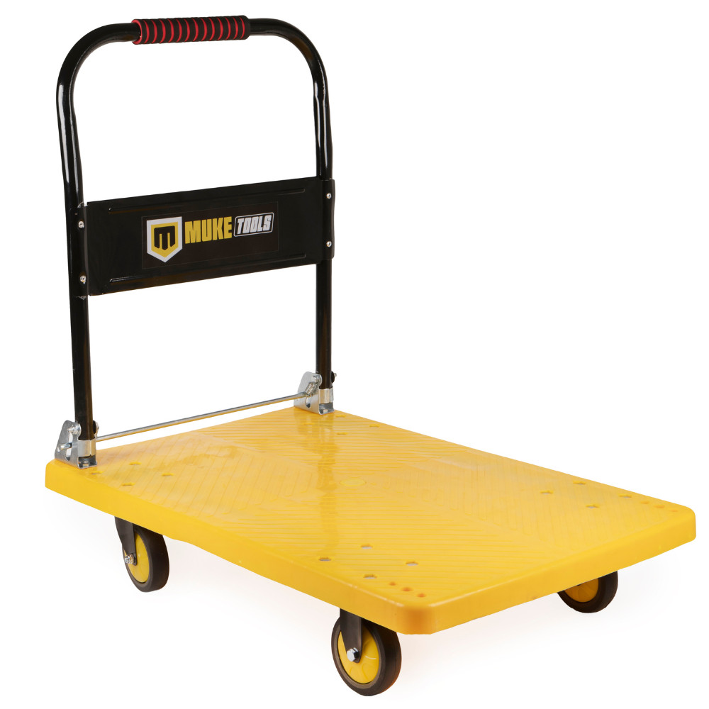 Carrinho Plataforma Dobrável Reforçado para Carga 300kg 4 Rodas Muke Tools em Oferta na Shopee
