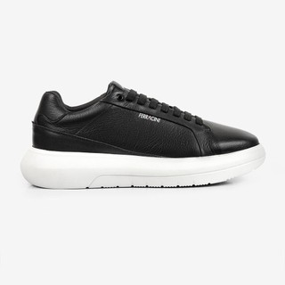 Tênis Sneaker Masculino Couro Ferracini Streetwear Sola Flat Preto Energy 8285-695A