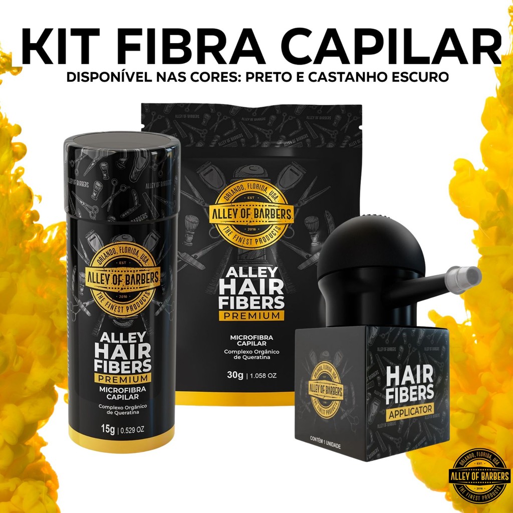 Fibra Capilar Alley of Barbers 15g / Refil 30g / Aplicador – Escolha a Variação em Oferta na Shopee