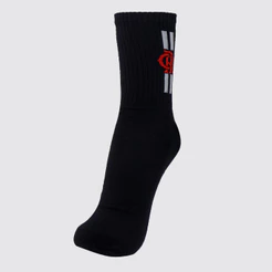 Meia Flamengo Esporte Escudo Preta