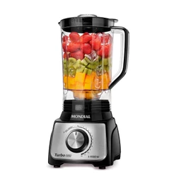 Liquidificador Turbo Mondial Preto e Inox 1100W L-1100 BI