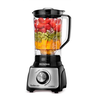 Liquidificador Turbo Mondial Preto e Inox 1100W L-1100 BI em Oferta na Shopee