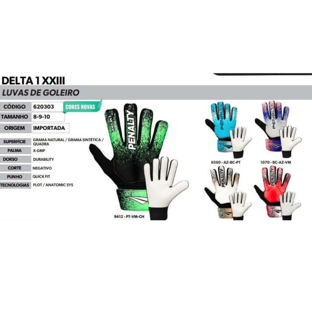 Luva De Goleiro Futebol Penalty Adulto Masculino Gramados