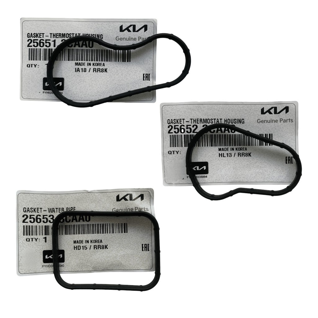 Kit 3 Juntas Carcaça Válvula Termostática Kia Carnival Sorento Cadenza e Hyundai Azera Santa Fe Grand Santa Fe Genuíno 2
