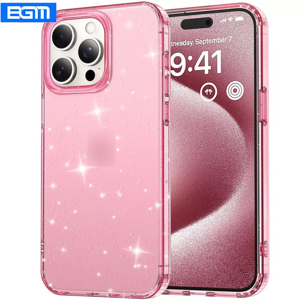 Capa Capinha Case De Luxo Transparente Com Gliter Brilho Purpurina slim Para IPhone 11 12 12PRO 14 15 13 14PROMAX iphone