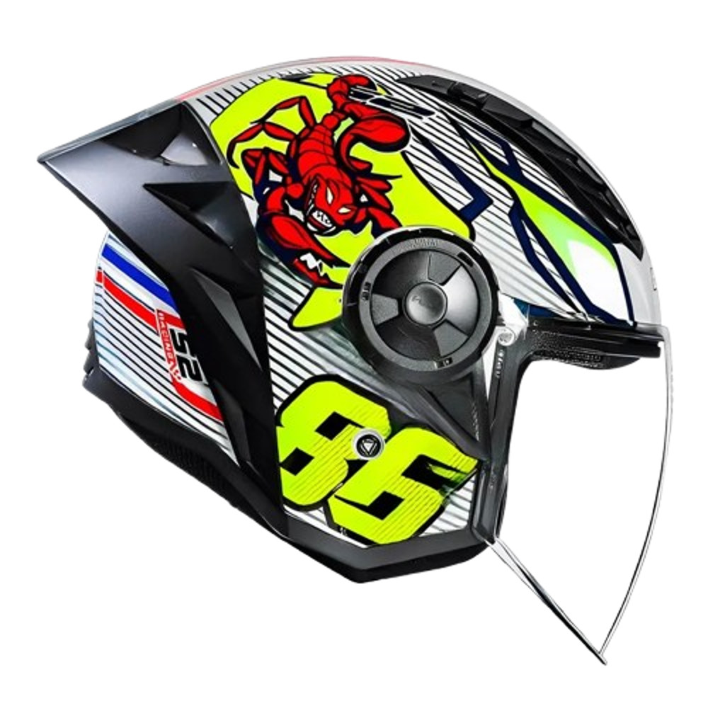 CAPACETE LS2 AIRFLOW II OF616 S STING WHT/YELLOW 62