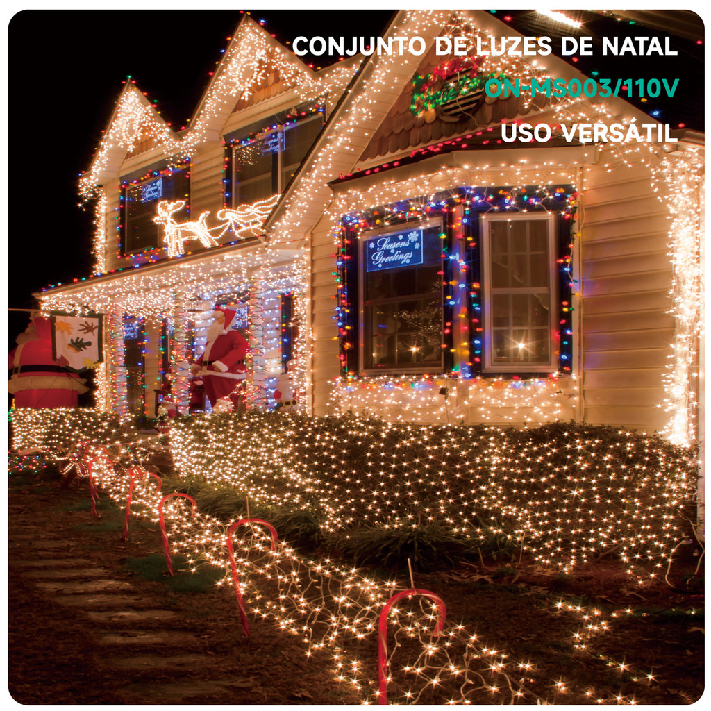 Pisca Pisca 9 Metros Decoração de Natal Festa 100 LEDs 8 funções 110V 220V Onistek ON-MS003 em Oferta na Shopee