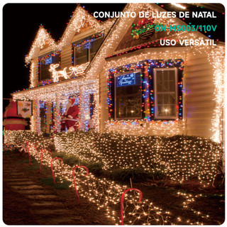 Pisca Pisca 9 Metros Decoração de Natal Festa 100 LEDs 8 funções 110V 220V Onistek ON-MS003