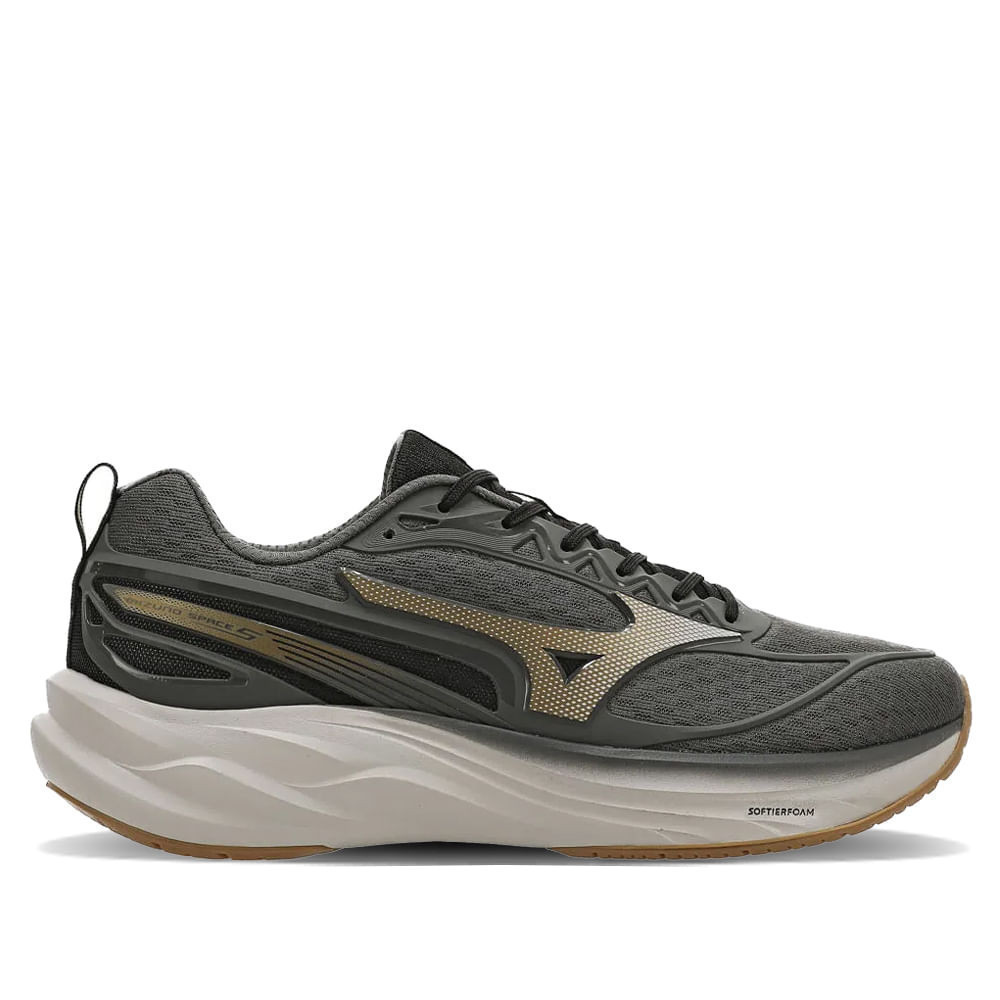 Tênis Masculino Mizuno Space 5 Softier Foam Cinza/Dourado em Oferta na Shopee