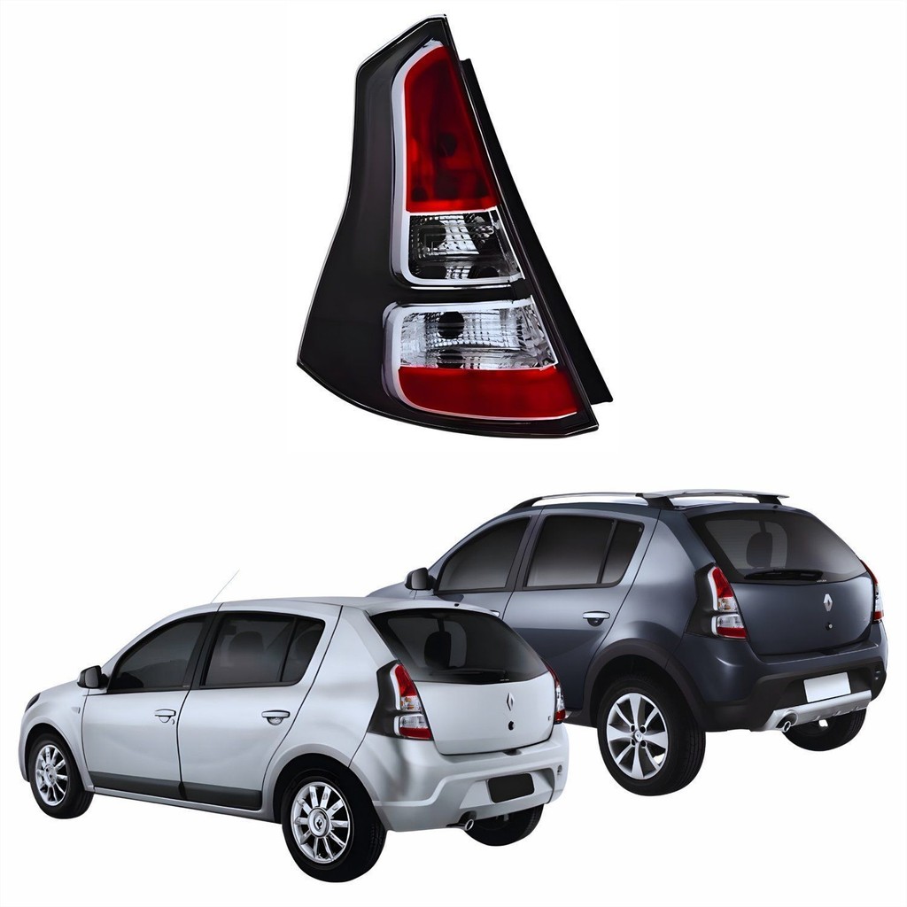 Lanterna Traseira Renault Sandero Stepway 2012 Até 2014 Fumê Lado Esquerdo Motorista