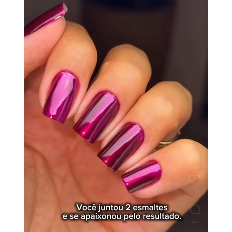 Kit 2 Esmalte Risque Prata Na Lata e Me Deixa Ameixa 8ml — imagem 2 de 2