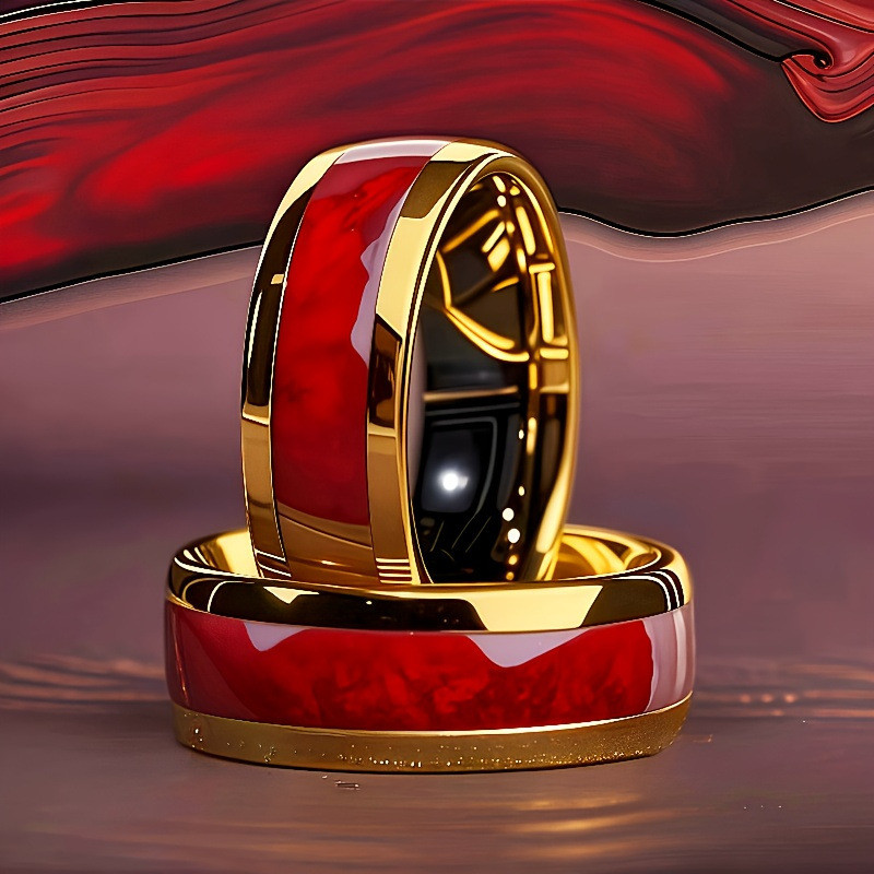 1 peça Set-8mm anel masculino de aço inoxidável tridimensional Design em relevo forte durável na moda masculino Must-Hav em Oferta na Shopee