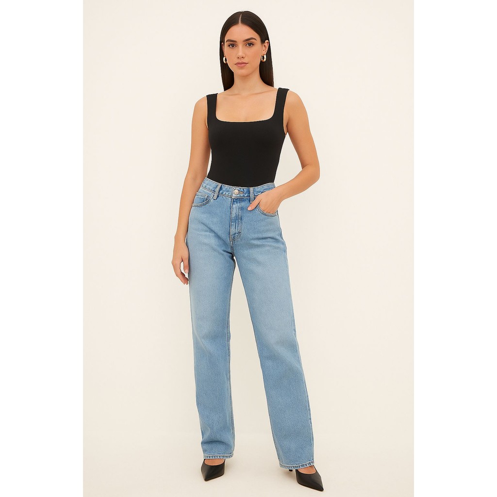 Body Collant  Feminino Regata Blusa Decote Quadrado Com Forro  Estilo Blogueira