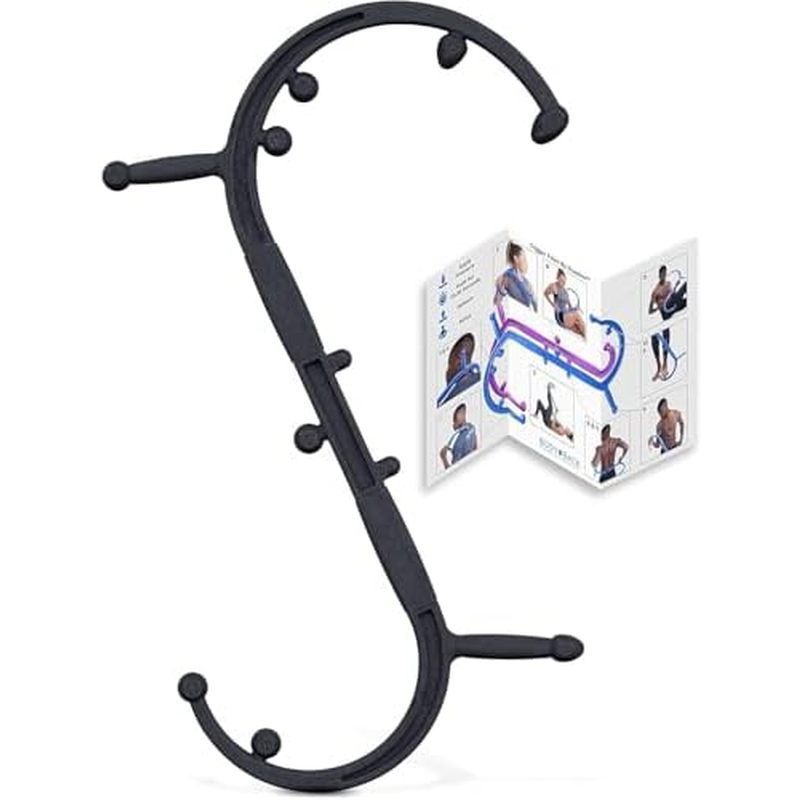 Body Back Buddy Elite Black 2.1-Massageador De Pescoço Para Alívio Da Dor Tecido Profundo-Ferramenta De Terapia De Costa