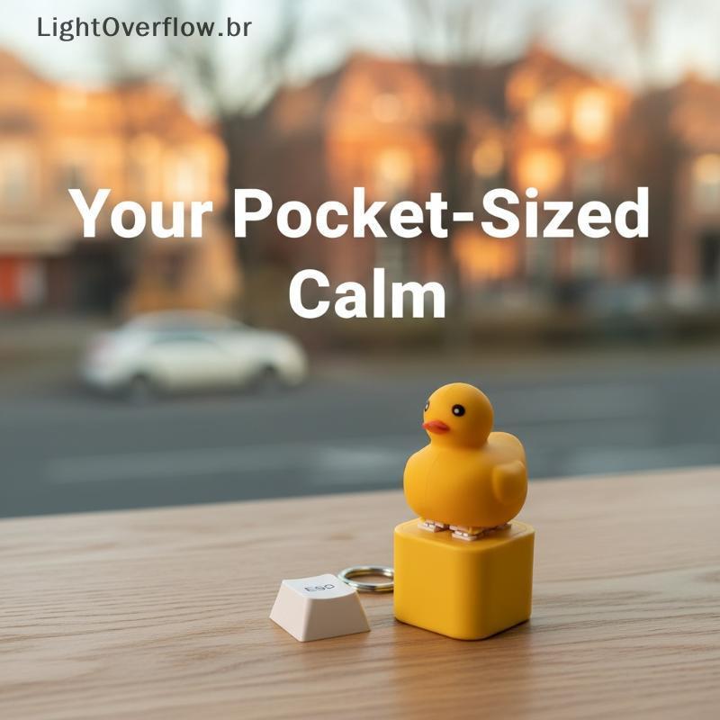 Chaveiro Pequeno Amarelo Du E Sapo , Frog Clier Com Luz Som LED , Brinquedo Para Alívio De Estresse Adulto Sensor De Ans