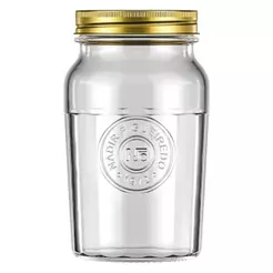 Pote Americano Vintage com Tampa Médio 1L Embalagem com 6 Unidades