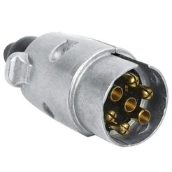 Tomada Plug Engate Carretinha Macho 7 Polos Metal Aluminio