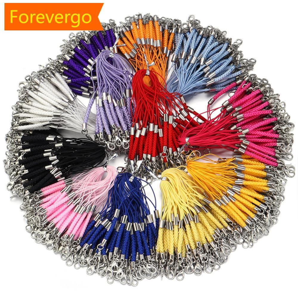 forevergo 10 Peças Cordão Trançado De Nylon Com Fecho Lagosta Para Chaveiro Corrente De Telefone Faça Você Mesmo Descobe