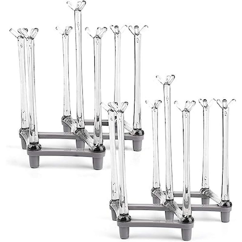 Yesland Rack De Secagem De Copos Retrátil De 2 Pacotes , Suporte De Árvore De Caneca Com Fundo Antiderrapante De Plástic