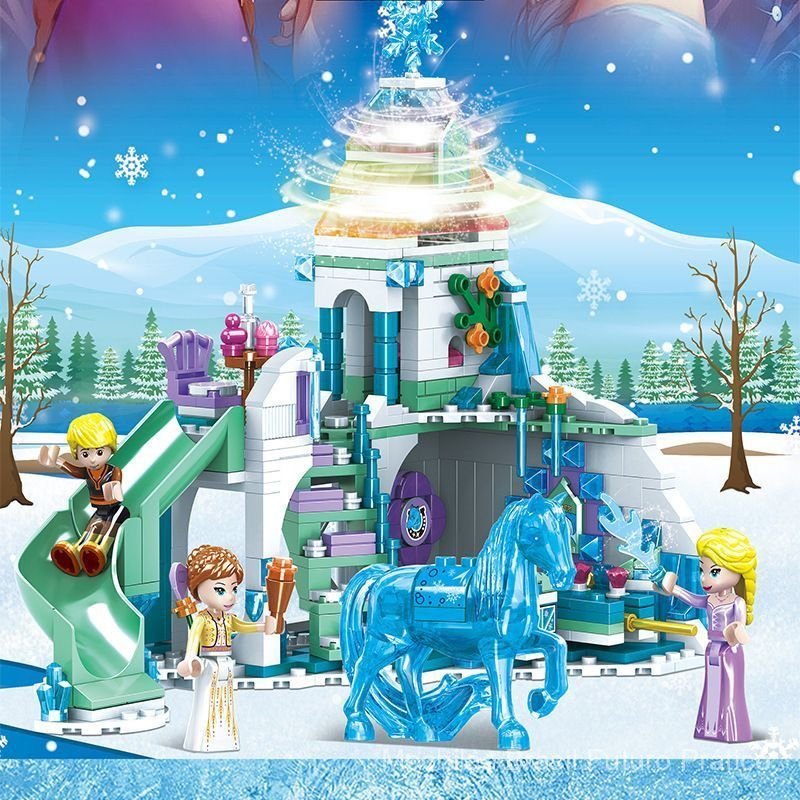 Compatível com blocos Lego, Série Castelo da Princesa Frozen, Casa na Árvore, Blocos de Construção Educativos, Villa AJI