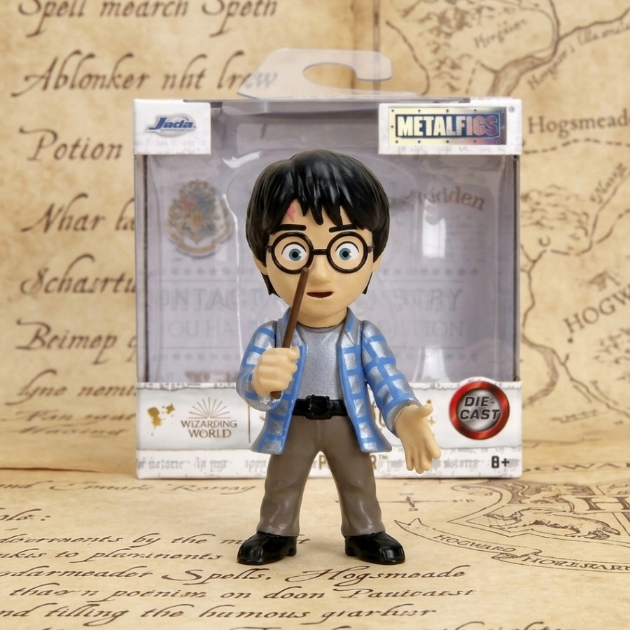 Mini Figura Colecionável - Harry Potter - Camisa Xadrez e Varinha - 6,3cm  - 1 unidade - Rizzo