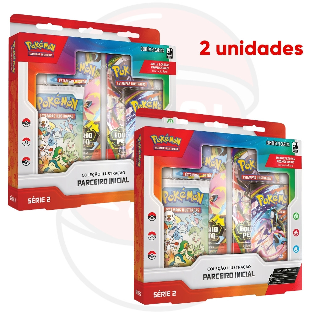 BOX POKÉMON COLEÇÃO ILUSTRAÇÃO PARCEIRO INICIAL SÉRIE 2 COPAG MEGA EVOLUÇÃO CARTAS BOOSTERS 30 ANOS · foto 2