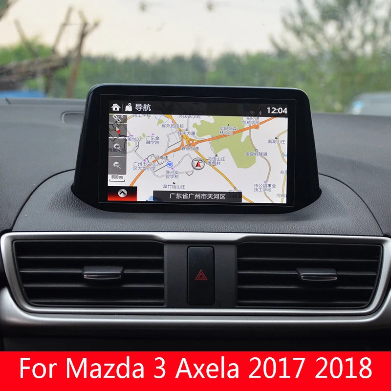 For Mazda 3 Axela 2017 2018 Car GPS Navigation  Screen Tempered Glass Protector Film Auto interior sticker is scratch re
