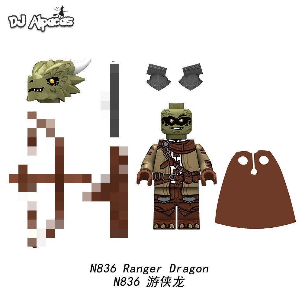 Cavaleiro Dragão Dourado, Dragão Ranger, Guerreiro Dragão Vermelho, Figuras de Blocos de Montar, Brinquedos, Figuras de