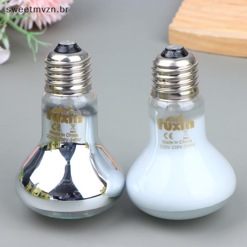 sweetmvzn Lâmpada De Calor Para Répteis UVA 25W 50W 75W 100W E27 Lagarto Cobra Tartaruga Dia Noite Aquecimento BR