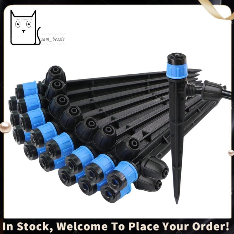 Estaca Irrigação Por Gotejamento Sprinkler 360 Graus Girando Bico Plantas Pote Conta-Gotas 1/4 " Mangueira De Rega