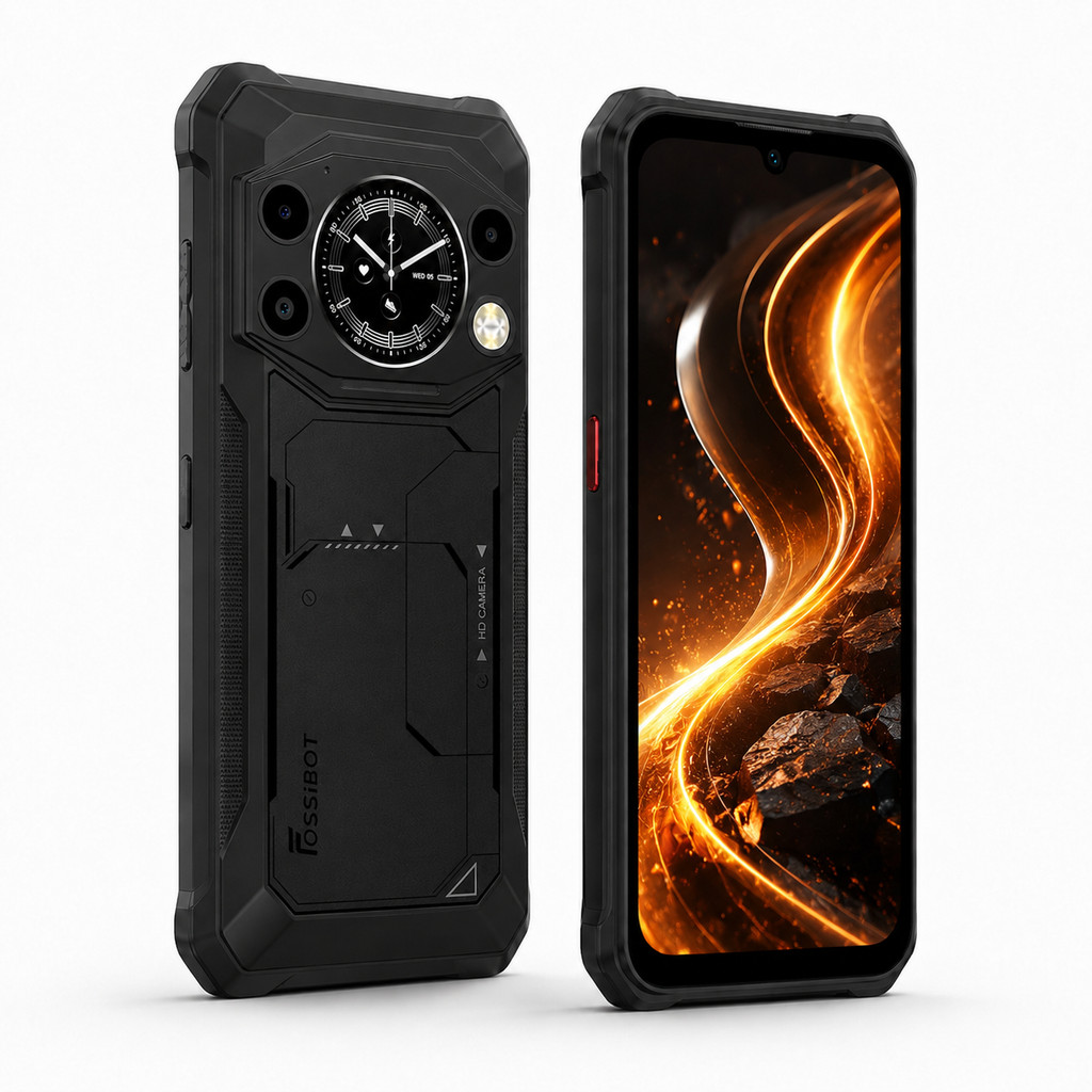 Uranyx Fossibot F117 Tela Traseira 256 Gb Memoria 24 Gb Ram Resistente Android 15 + NFC