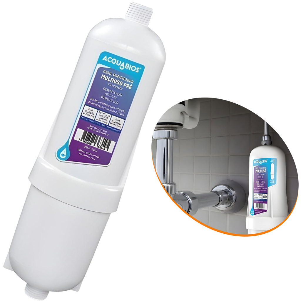 Refil Filtro Água Purificador Bebedouro Compatível Troca Elemento Filtrante Vela
