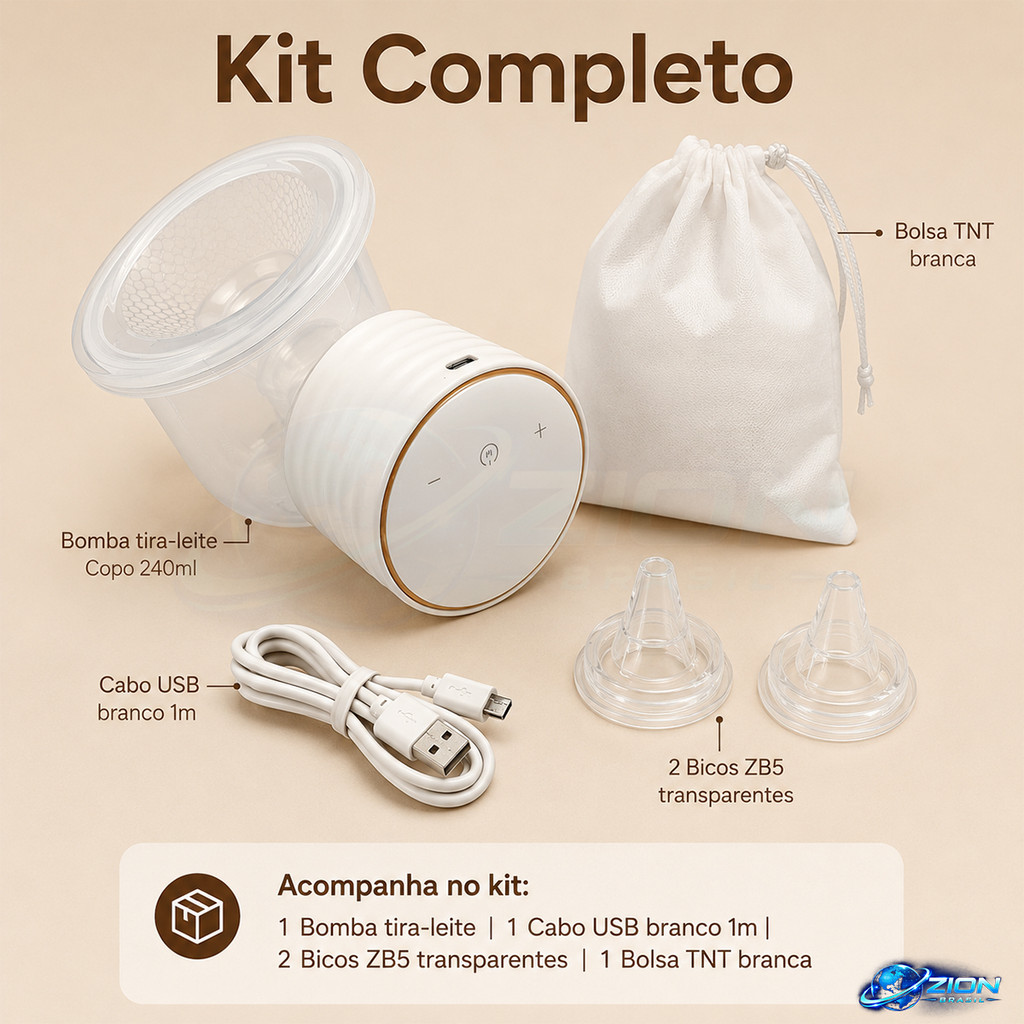 Bomba Elétrica Para Tirar Leite Materno 240ml Portátil Com Ajuste De Intensidade Utilidades Maternas