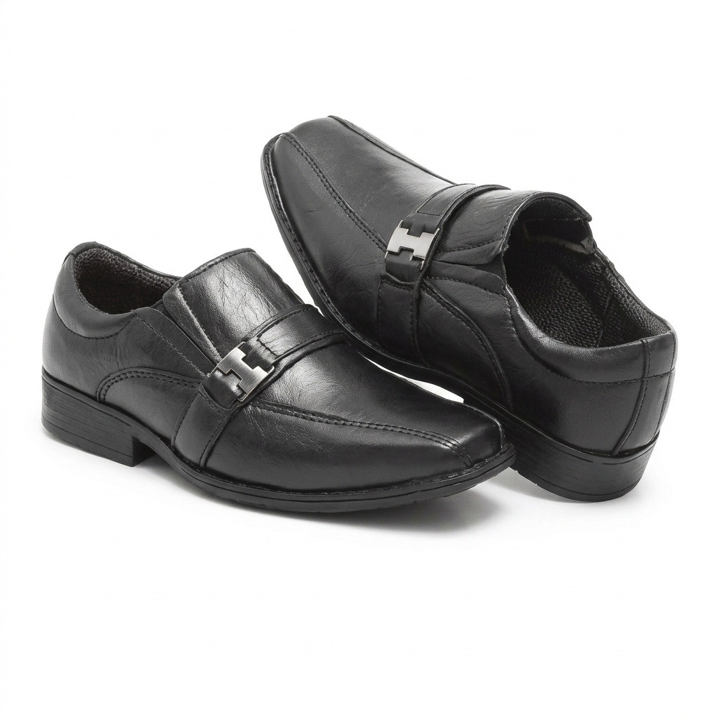 Sapato Social Infantil Menino Preto Premium Festa Casamento