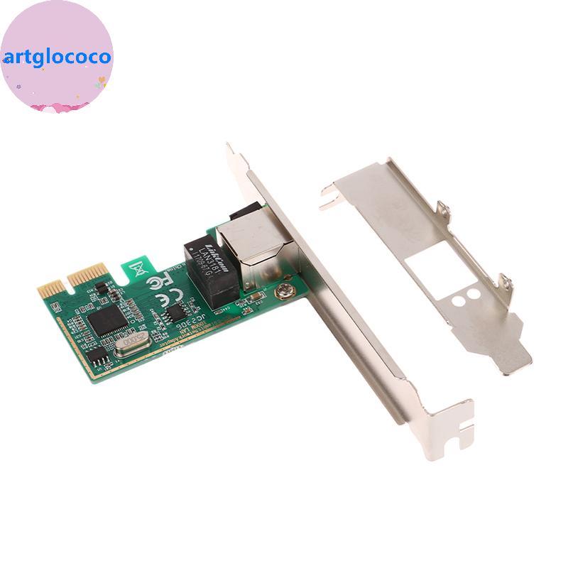 Artglococo 1 Conjunto 10/100/1000Mbps Gigabit Ethernet PCI Express-E Placa De Rede RJ-45 LAN Adaptador Conversor Control