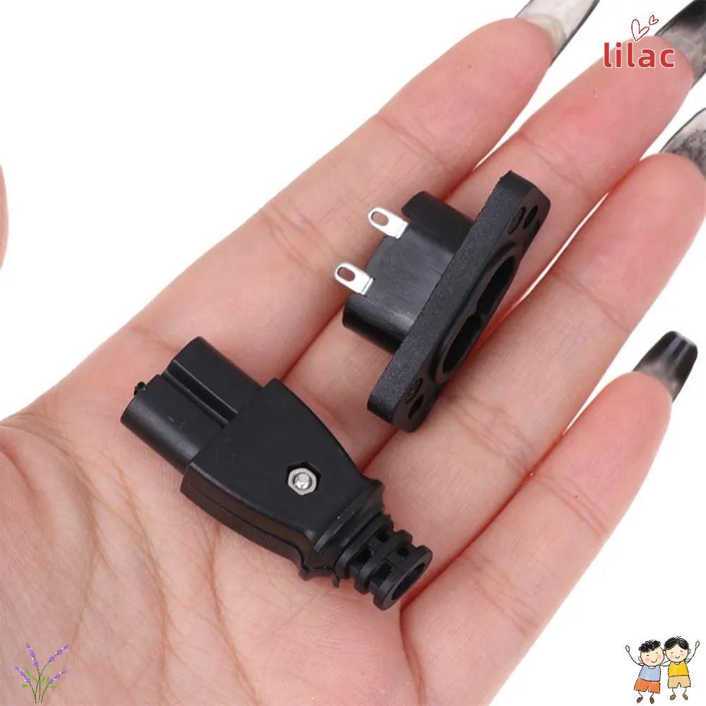 Tomada De Alimentação Macho LILAC C8 , Plugue Fêmea De Cabo Em Formato De 8 , Removível Formatos AC 2.5A 250V