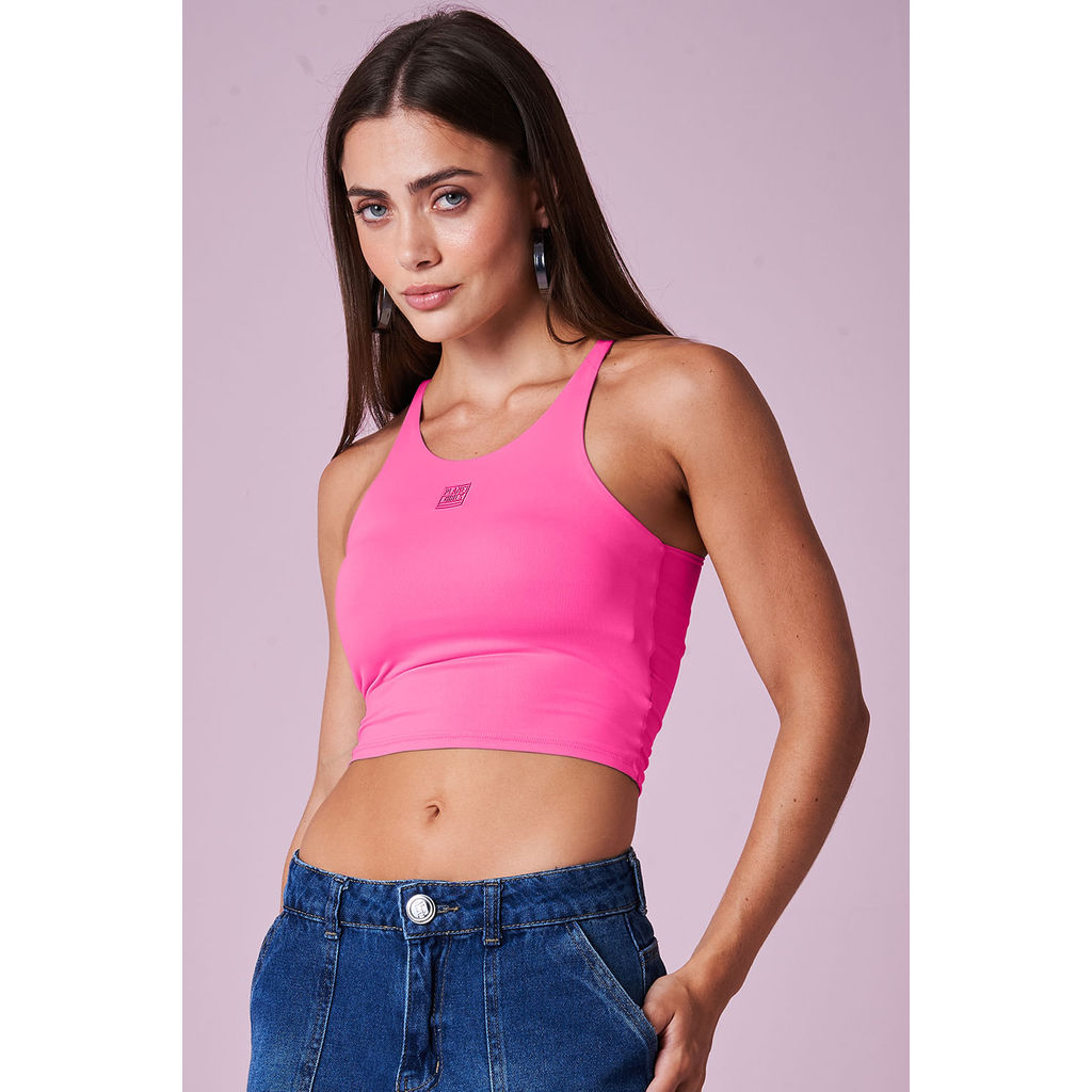 Cropped Feminino Fashion Fitness Planet Girls Pink