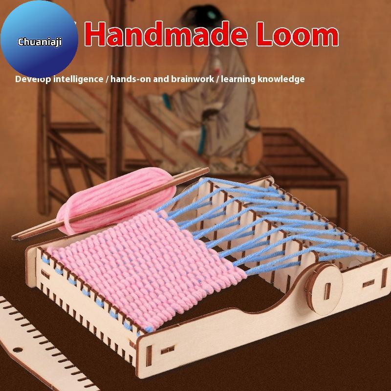 Chuaniaji Tear De Tecelagem De Madeira Artesanato Fio DIY Mão Máquina Tricô Crianças Brinquedos Educativos Ferramenta Te