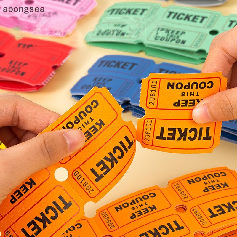 100 Pçs Rifa Tiets Para Sala De Aula Loteria Rolo De Etiquetas De Papel Único Bebida Eventos Celebração Evento