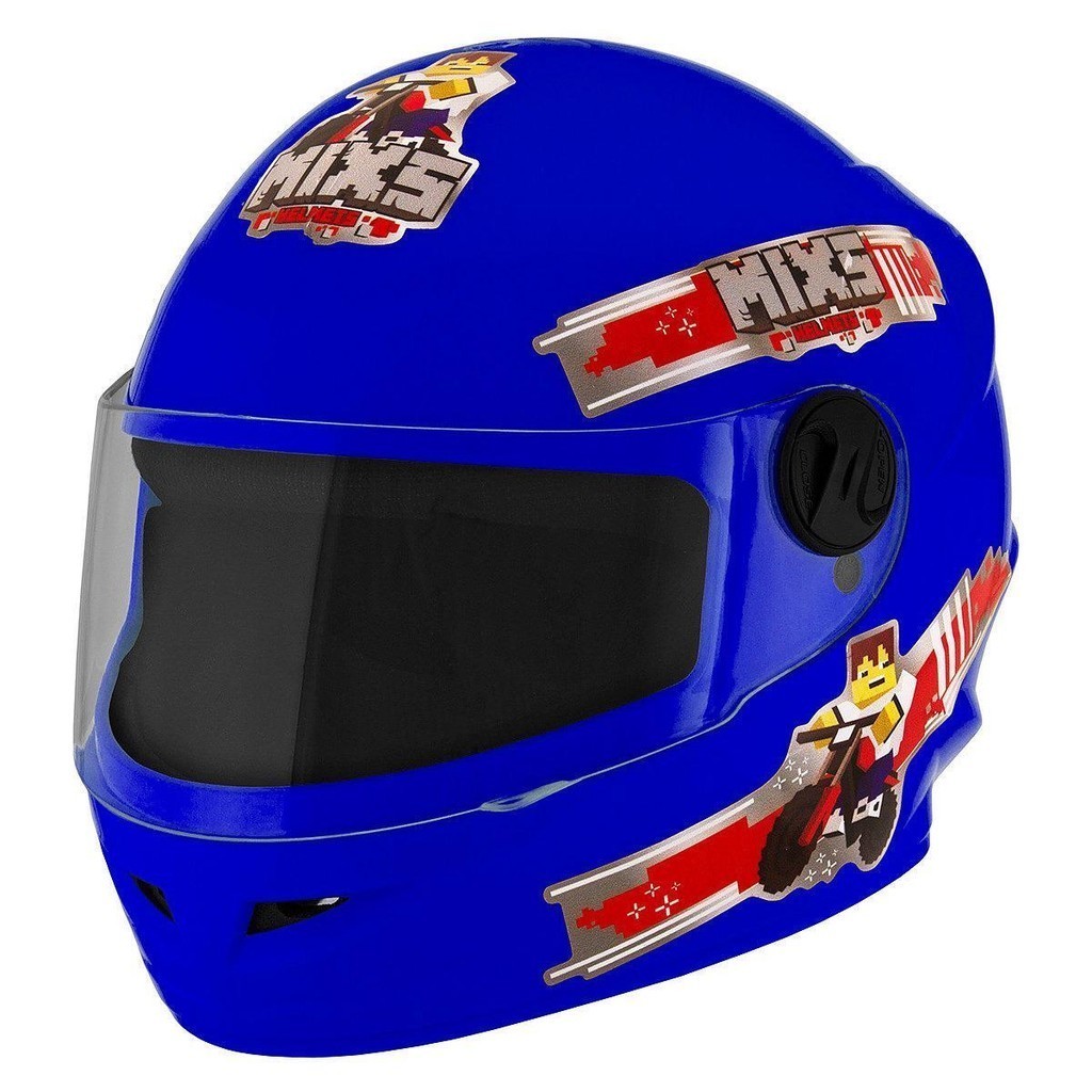 Capacete para Criança Infantil Start Blocks Selfie Fechado Integral Promocional Tamanho 54 Pro Tork Mixs R8 Kids